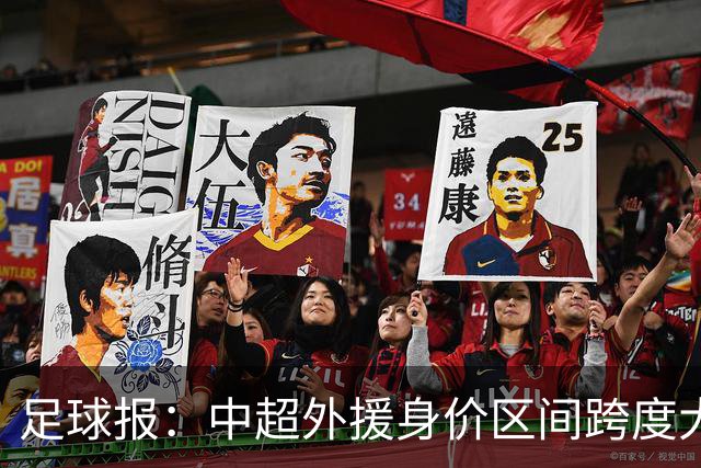 足球报：中超外援身价区间跨度大，对比日韩有量级上的绝对优势